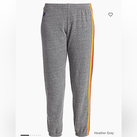 Aviator Nation 5 Stripe Sweatpants Heather Gray Large *Flawed - Picture 9 of 9
